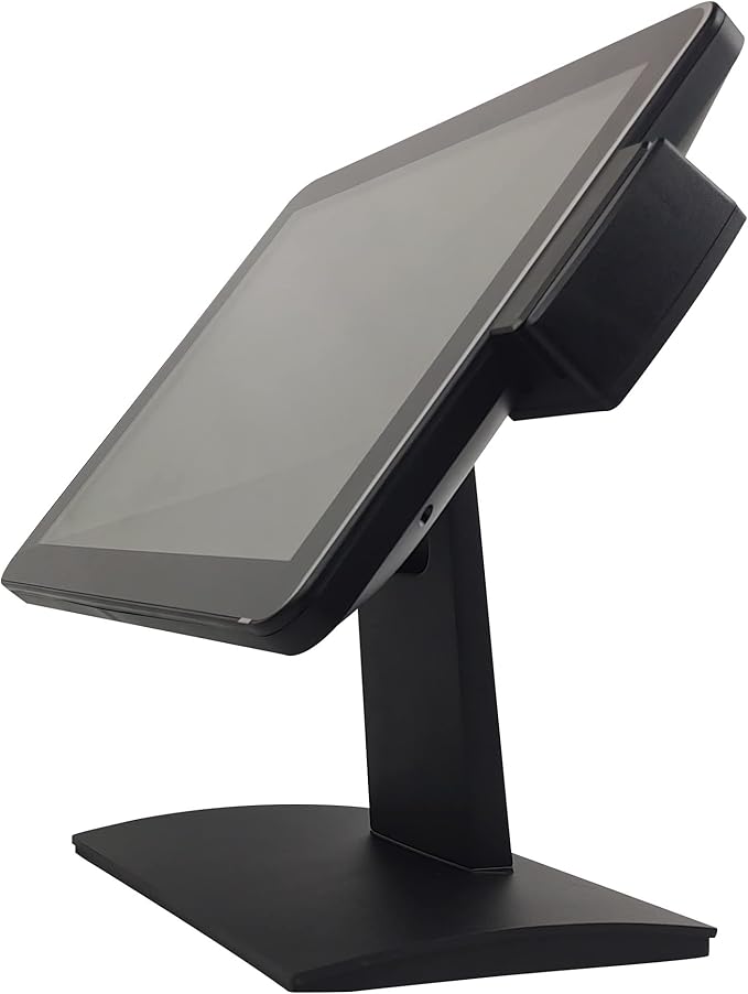 15 Inch 4:3 Ratio 10 Point Projective Capacitive Touch Screen Monitor Touch POS Monitor with MSR Stable Base No Shaking USB Free Driver
