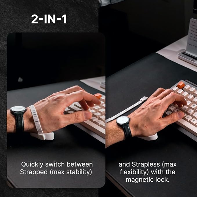 DELTAHUB Carpio G2.0 - Advanced Ergonomic Right-Handed Gaming Wrist Rest for Mouse - Superior Support for Serious Gamers - Anti-Fatigue Smooth Glide (Small Right Black)