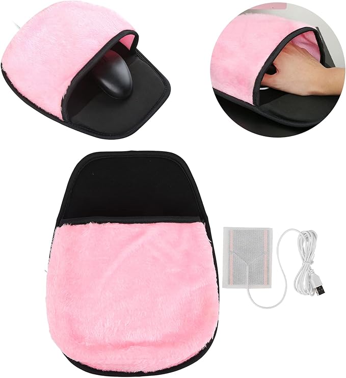 USB Heated Pad with Hand Warmer – Plush Warm Desk Keyboard Hand Warmer for Winter Office &amp Home Use Removable &amp Cozy for Women &amp Men