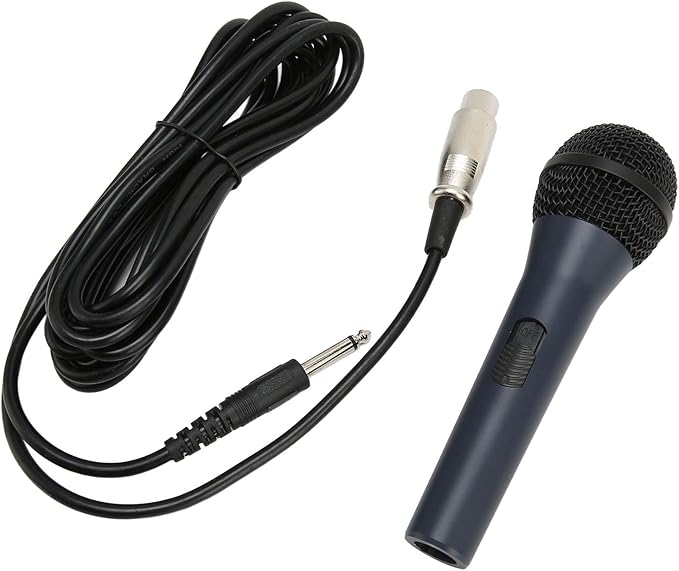 Zunate Noise Reduction Wired Handheld Microphone for Efficient Pickup Karaoke Mic for Home KTV Stage Metal Material