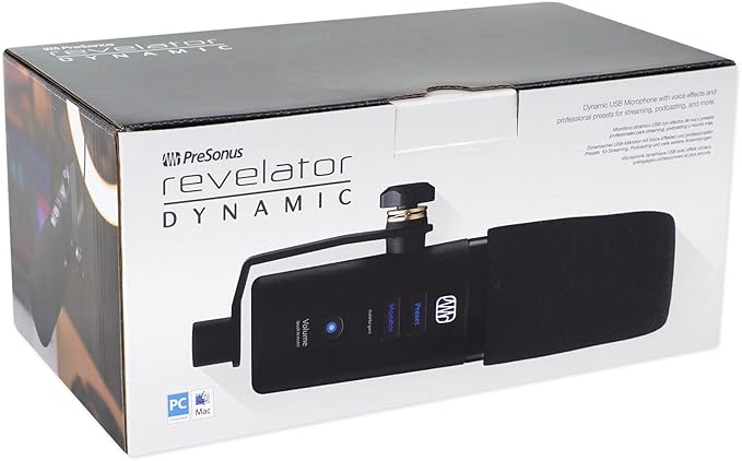 Audiosavings Bundle: Presonus Revelator USB-C Microphone for Recording/Streaming Bundle with Rockville PRO-M50 Headphones + Rockville DMS40 Microphone Boom Arm Studio Podcast USB Mic Stand (3 Items)