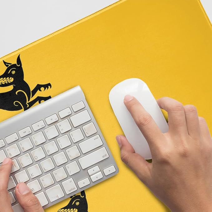 Game of Thrones Clegane Sigil Large Gaming Mouse Pad Desk Mat with Stitched Edges Non-Slip Base for Gamer Home and Office 31.5 x 15.7
