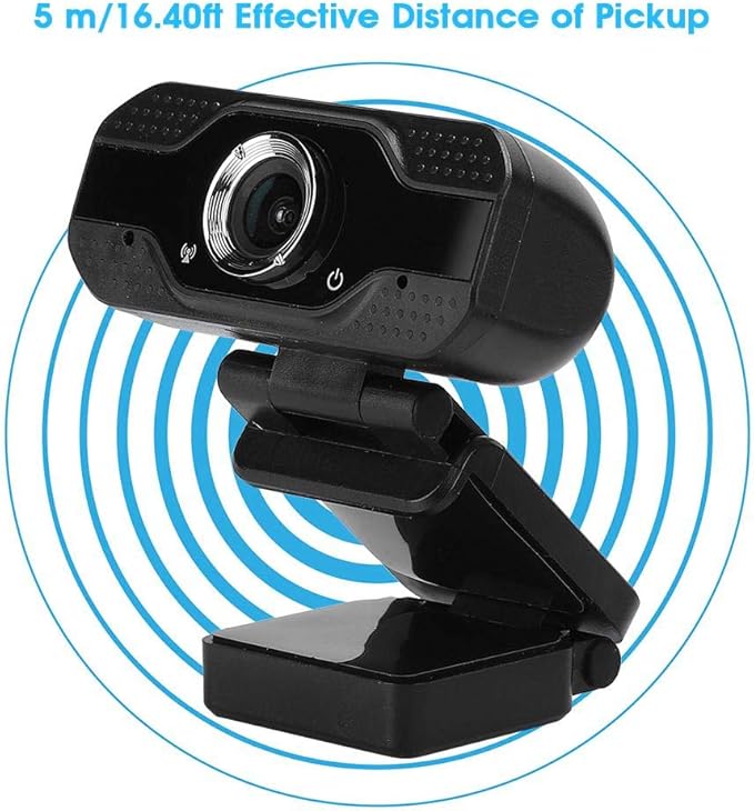 1080p HD Webcam with Microphone for Desktop - USB Plug and Play Online Class Camera Built-in Audio Pickup Perfect for Streaming &amp Video Conferencing
