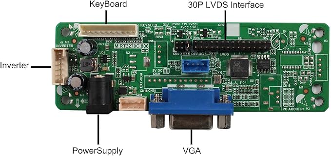 8.4 inch G084SN05 V9 450nit 800x600 4:3 TFT LCD Screen and VGA Controller Board 20 pins RT2270C-806