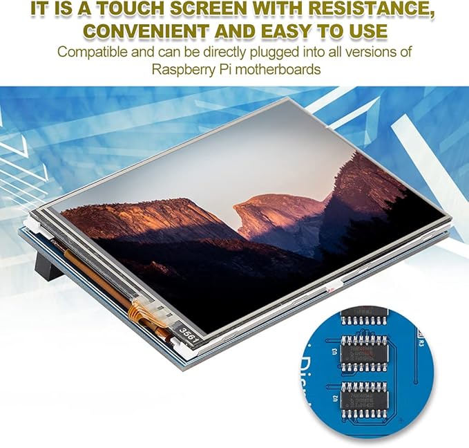 fo sa Monitor Display 3.5 Inch 480x320 TFT LCD Display Resistor for with Pen Size 85.42 x 55.60 mm
