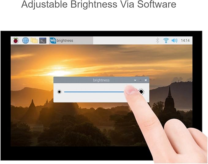 Waveshare 5 Inch Touch Screen for Raspberry Pi DSI LCD Screen Monitor 800×480 Display for Raspberry Pi 4B 3B+ 3A+ 3B 2B B+ A+ CM3/3+ Compatible with Raspbian Ubuntu Kali WIN10 IoT RetroPie