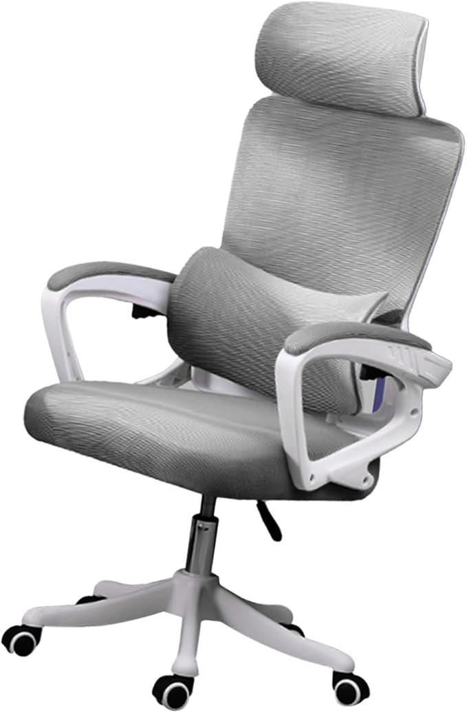 Ergonomic Lumbar Support Office Computer Game Chair Multifunctional Lifting Chair for Home Learning (Grey)