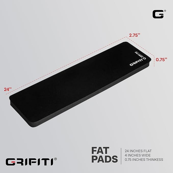GRIFITI Fat Wrist Pad 24 x 4 x 0.75 Inch Computer or Mechanical Keyboard &amp Mousepad Wrists Rest Keyboards Mouse Trackball or Trackpad Ergonomic Mousepad Support Large Hand Rests Typing Pads