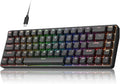 TMKB 60% Hall Effect Magnetic Mechanical Gaming Keyboard 8K Hz Web Driver No App Rapid Trigger Adjustable Actuation RGB Balcklit Wired Keyboard for PC Laptop Gamer Black