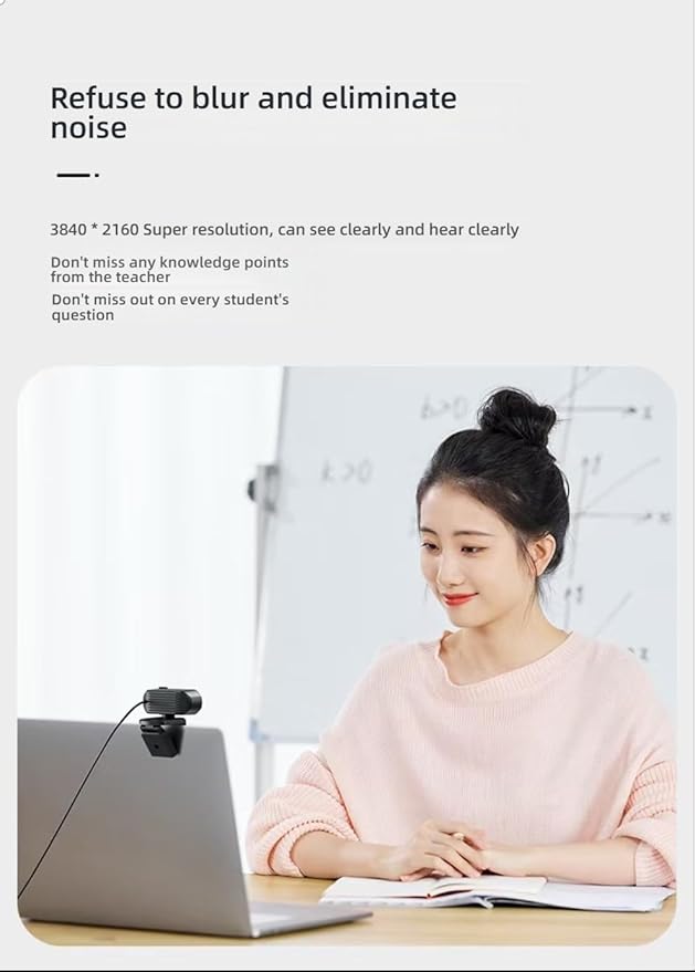 HD Webcam 1080P/2K/4K USB Multiple Mounting Options for Desktop &amp Laptop Plug and Play Facial Recognition Video Conferencing