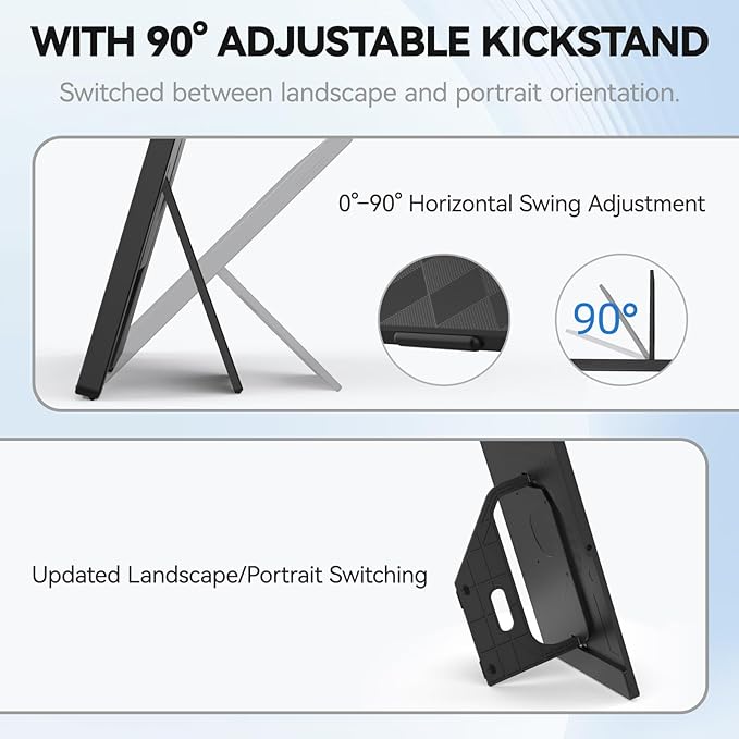 Intehill 14 Portable Monitor WUXGA 1920x1200 Portable Screen with Full-Covered Tempered Glass 16:10 USB-C HDMI External Display with Speakers &amp Stand Travel Monitor Second Screen for Laptop F
