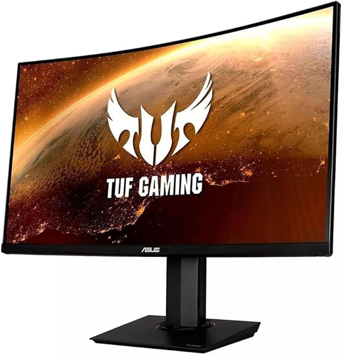 ASUS TUF Gaming 32 1440P HDR Curved Monitor (VG32VQ) - QHD (2560 x 1440) 144Hz 1ms Extreme Low Motion Blur Speaker Adaptive-Sync FreeSync Premium VESA Mountable DisplayPort HDMI
