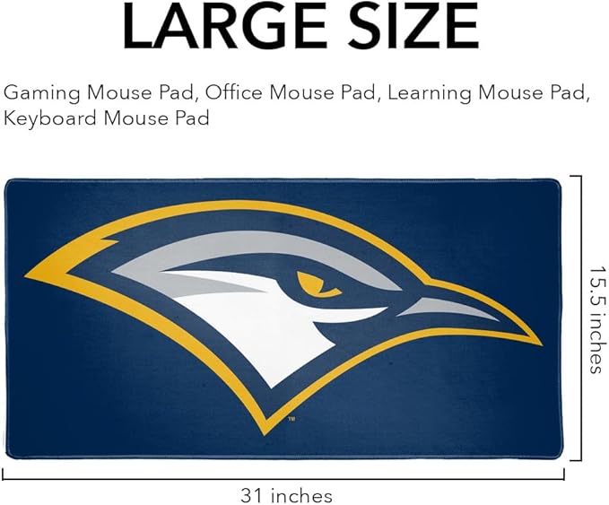 University of Tennessee at Chattanooga Primary Logo Large Gaming Mouse Pad Desk Mat with Stitched Edges Non-Slip Base for Gamer Home and Office 31.5 x 15.7