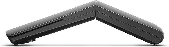 Lenovo Yoga Computer Mouse For PC Laptop Computer With Windows Or Chrome - 2.4GHz Wireless Nano Receiver &amp Bluetooth 5.0 - Ergonomic V-Shape - Twists Flat - Built-In Laser Presenter - Shadow Bla