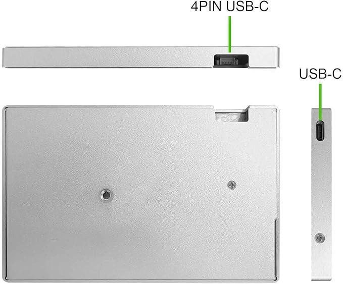 VSDISPLAY 5 Inch LCD Monitor 800x480 for Computer PC Case Temp Display Sensor Panel GPU CPU RAM Data MonitoringSilver