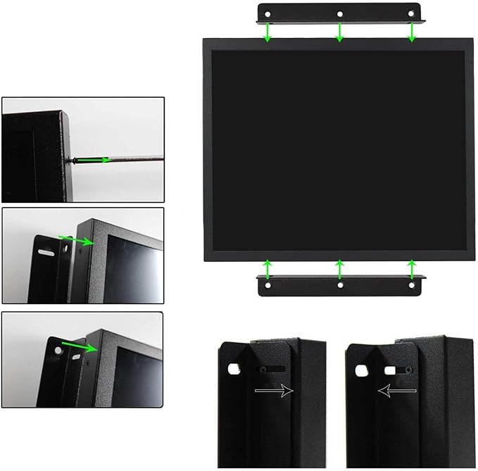 VSDISPLAY 19Inch LCD Monitor 1280x1024 High Brightness Display Support VGA/DVI Video Inputfor Gaming/Industrial Secondary Monitor