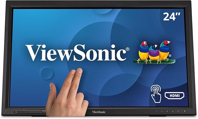 ViewSonic TD2423D 24 Inch 1080p 10-Point Multi IR Touch Screen Monitor with Eye Care HDMI VGA USB Hub and DisplayPort