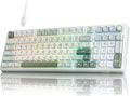 RK ROYAL KLUDGE R98 Pro Creamy Mechanical Keyboard 96% Wired Gaming Keyboard RGB Backlit with Number Pad and Volume Knob Gasket Mount MDA Profile PBT Keycaps Hot Swappable Pre-lubed Tactile Switch