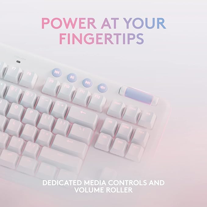 Logitech G Wireless Gaming Combo G715 Keyboard Linear + G705 Mouse Customizable LIGHTSYNC RGB Lighting Lightspeed Wireless Bluetooth PC/Mac/Laptop - White Mist
