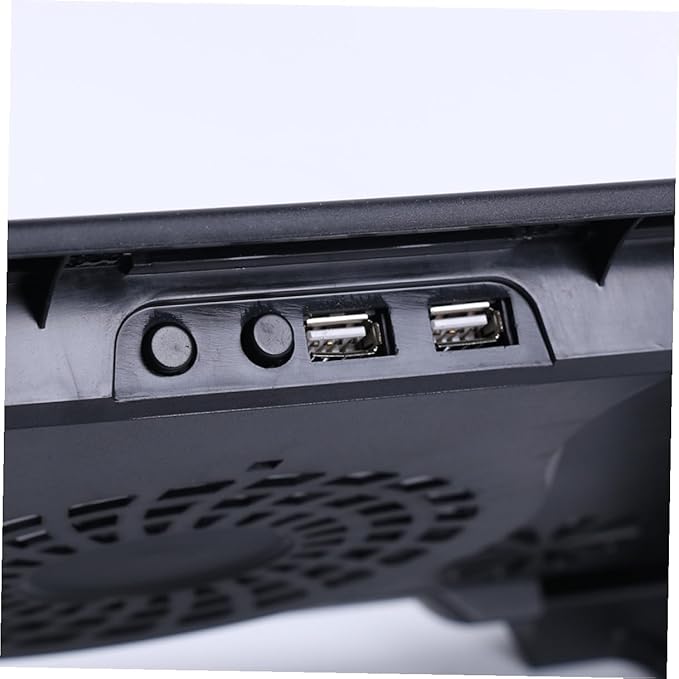 Laptop Cooling Pad with 5 Fans USB Powered Adjustable Stand Black Laptop Cooler Base for Gaming and Office Use
