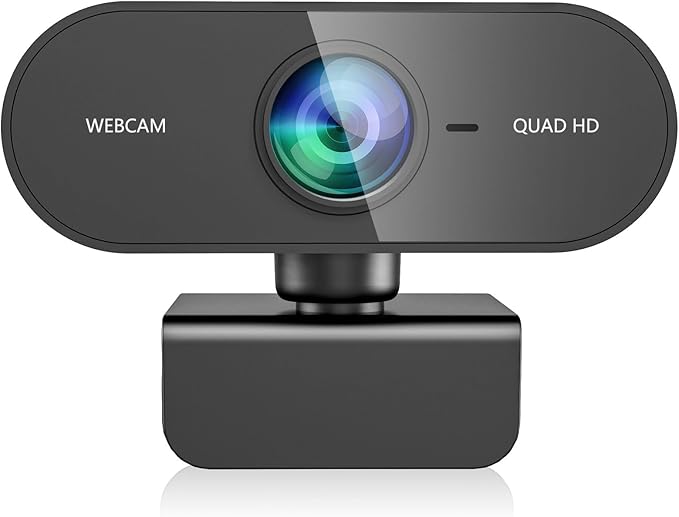 2K Webcam for pc with MicrophonePrivacy Cover Slider Streaming Web cam for Mac LaptopUSB External Computer Camera for DesktopBest Full Hd face cam for Video ConferenceGamingZoomTeams
