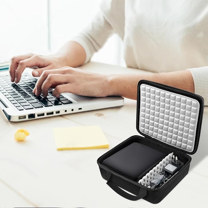 Hard Drive Case for Seagate Expansion Desktop/for Western Digital WD My Book/for Elements External Hard Drive 6TB 8TB 10TB 12TB 14TB 16TB 18TB Portable Desktop HDD (Black+Inside Grey)