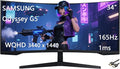 Samsung 34 Odyssey G5 Series Gaming Monitor WQHD Curved 1000R UltraWide 165Hz 1ms FreeSync Premium Black with GSF HDMI Cable
