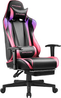 GTPLAYER Gaming Chair with Footrest Ergonomic Computer Game Desk Chair Reclining Game Chair Seat Height Adjustment Swivel Rocker with Headrest and Lumbar (Colorful)