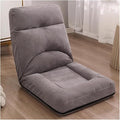 ELEFOCUS Adjustable Pink Floor Chair with Back Support Padded Gaming Lounge Sofa 5 Positions Folding Sleeper Bed for Reading(Gray-1)