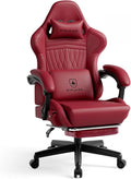 GTPLAYER Gaming Chair for Adults Ergonomic Video Game Chairs Footrest &amp Linkage Armrest Reclining High Back Silla Gamer with Speakers for Home Office Ace Pro Wine Red