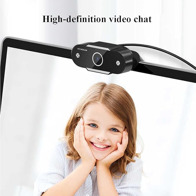 GIZNXBA Streaming Webcam with Microphone for Pc Wide-Angle Lens Autofocus Plug &amp Play USB Webcam for Laptop Desktop Streaming(2K)