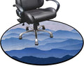 Gaming Chair Mat for Hardwood Floor Anti-Slip Floor Protector Game Controller Rubber Gaming Computer Chair Mat Mountain Nature Theme a BlueDiameter 39 in