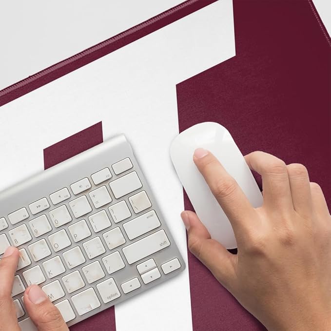 West Texas A&ampM Primary Logo Large Gaming Mouse Pad Desk Mat with Stitched Edges Non-Slip Base for Gamer Home and Office 31.5 x 15.7