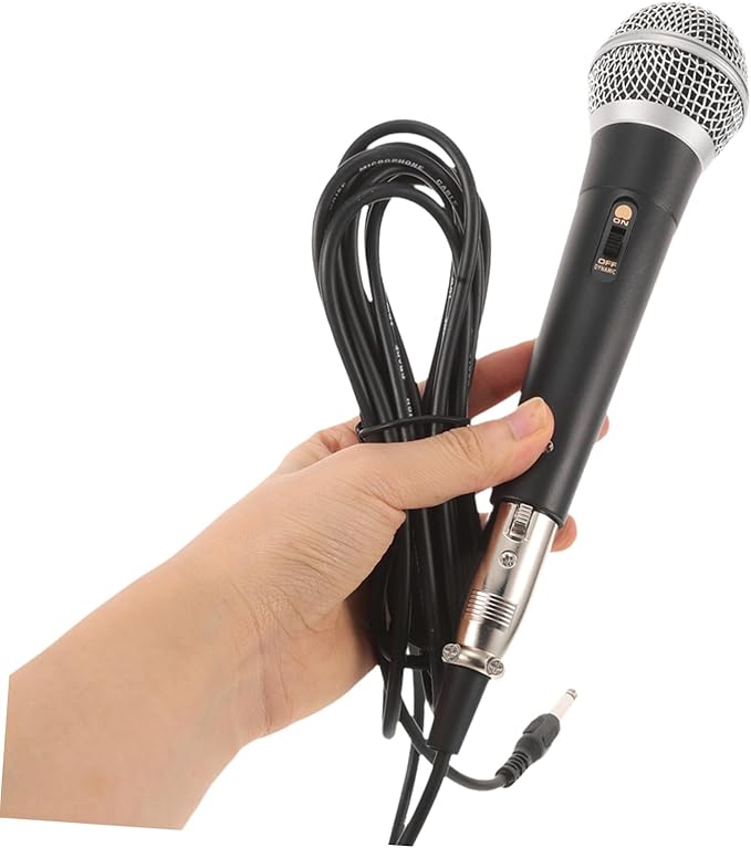 Handheld Dynamic Vocal Microphone Cord Play Wired Mic for Karaoke Machines User-Friendly and Construction for Singing and