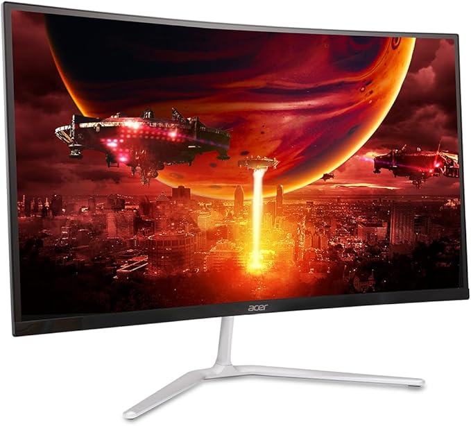 acer Nitro 27 WQHD 2560 x 1440 1500R Curved PC Gaming Monitor | AMD FreeSync Premium | 180Hz Refresh | 1ms VRB | VESA Mountable | HDR10 | 1 x Display Port 1.2 &amp 2 x HDMI 2.0 | EDA270U Pbmiipx