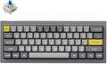 Keychron Q4 Wired Custom Mechanical Keyboard 60% Layout QMK/VIA Programmable Macro with Hot-swappable Gateron G Pro Blue Switch Double Gasket Compatible with Mac Windows Linux (Gray)