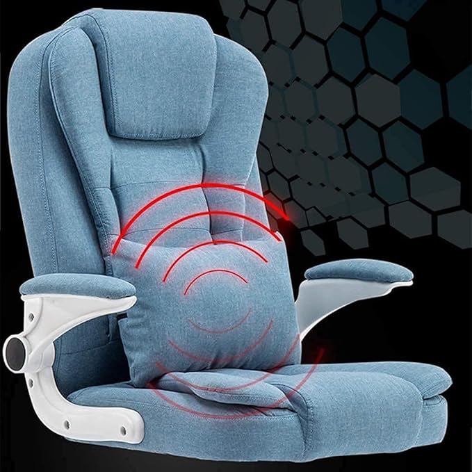 Katzowen Office Chair Swivel Desk Chair Gaming Chair Office Chair Executive Chair Linen Fabric Home Office Chair Ergonomic Waist Support Computer Swivel Chair As Shown