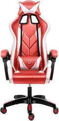 Gaming Chair Office Chairs E-Sports Chair Comter Chair Ergonomic Game Seat Work Swivel Chair Backrest Lift Chair (Color:Red White)
