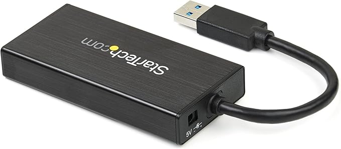 StarTech.com USB 3.0 Hub with Gigabit Ethernet Adapter - 5Gbps - 3 Port - NIC - USB Network / LAN Adapter - Windows &amp Mac Compatible  TAA (ST3300G3UA)