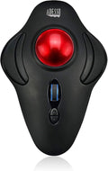 Adesso iMouse T40 Wireless Ergonomic Finger Trackball Mouse with Nano USB Receiver Programmable 7 Button Design and 5 Level DPI Switch for Left and Right Hand