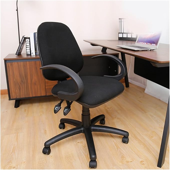 Adjustable Office Computer Chair with Armrest Office Chairs Computer Chairs Conference Swivel Cloth Chair