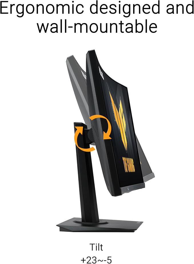 ASUS TUF Gaming 24” (23.6 inch viewable) Curved Monitor (VG24VQER) – FHD 180Hz 1ms DCI-P3 90% Extreme Low Motion Blur Sync FreeSync Shadow Boost Eye Care DisplayWidget Center 3yr Warranty