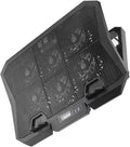 Laptop Cooling Pad 15.6 Inch Quiet Laptop Fan Cooler Stand with Adjustable Speed and Blue Light for PC Notebook Cooling