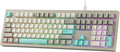 MechLands Aula S102 Membrane Gaming Keyboard with Number Pad 100% Full Size Layout USB-C Wired RGB Backlit Creamy Silicone Structure Silent Keyboard for PC Game/Office (Grey)