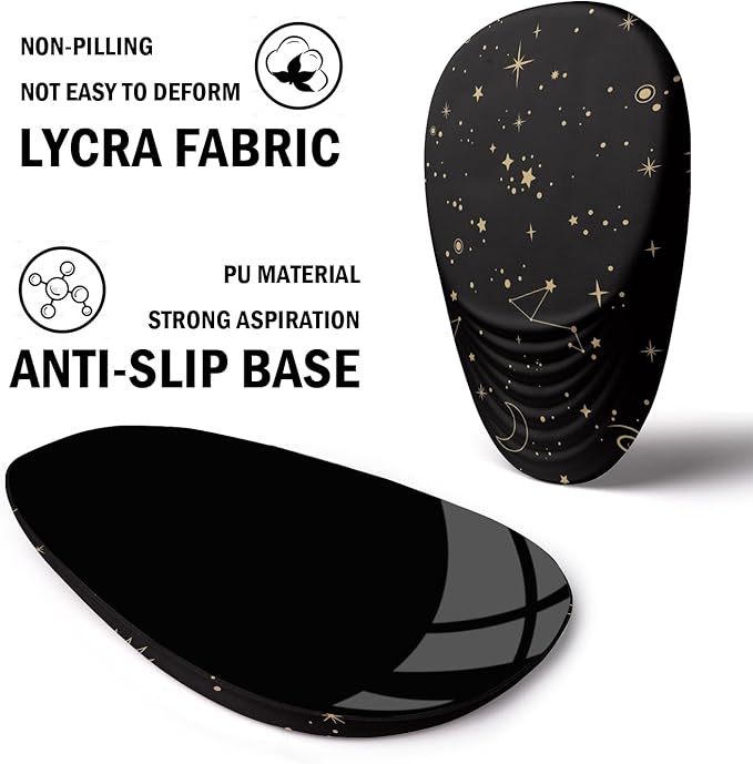 Ergonomic Mouse Pad with Wrist Rest SupportMousepad Relief Carpal Tunnel Pain Entire Memory Foam Mouse Pad with Non-Slip PU Base Wireless Mouse Pad Lovely Starry Sky