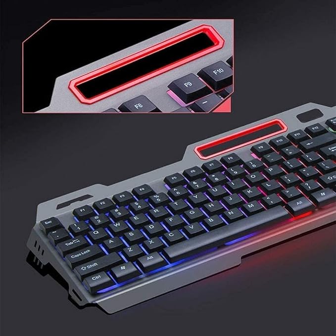 RGB Gaming Keyboard and Backlit Mouse ComboUSB Wired Backlit KeyboardLED Gaming Keyboard Mouse Set for ComputerDesktopPCNotebookLaptop