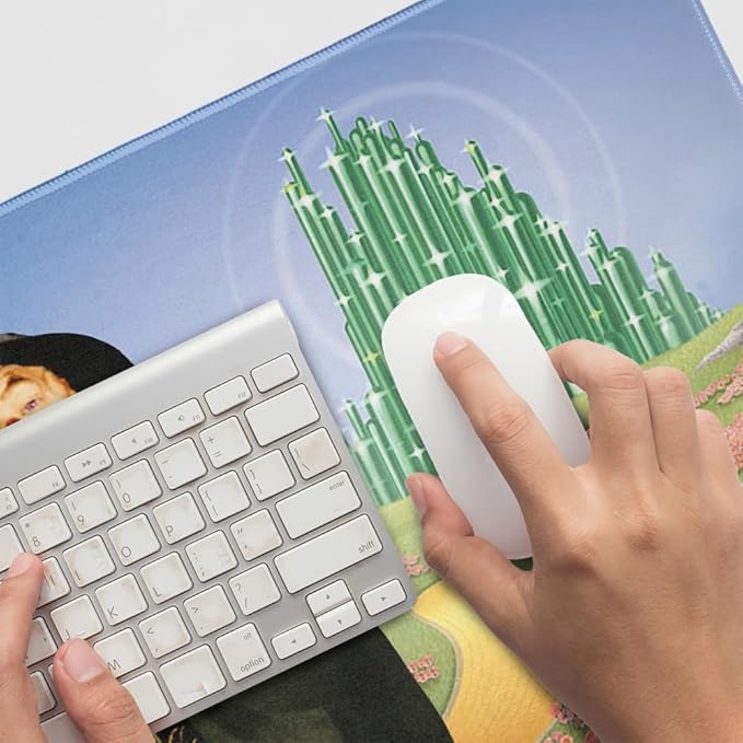Wizard of Oz Scarecrow Character Large Gaming Mouse Pad Desk Mat with Stitched Edges Non-Slip Base for Gamer Home and Office 31.5 x 15.7