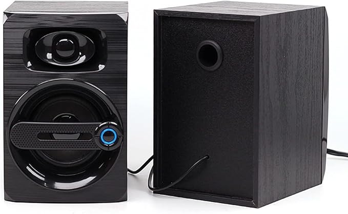 Mini Desktop Speaker for PC 2.0 Wired Compact PC Stereo Speakers 3.5mm Aux Portable Gaming Multimedia Speaker for Phone Laptop Desktop Tablet A