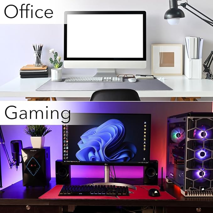 Wesleyan University Primary Logo Large Gaming Mouse Pad Desk Mat with Stitched Edges Non-Slip Base for Gamer Home and Office 31.5 x 15.7