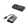 Cable Matters KVM Switch Kit with 4 Port USB 3.0 Switch Hub and USB to HDMI Adapter for Keyboeard Mouse and Monitor